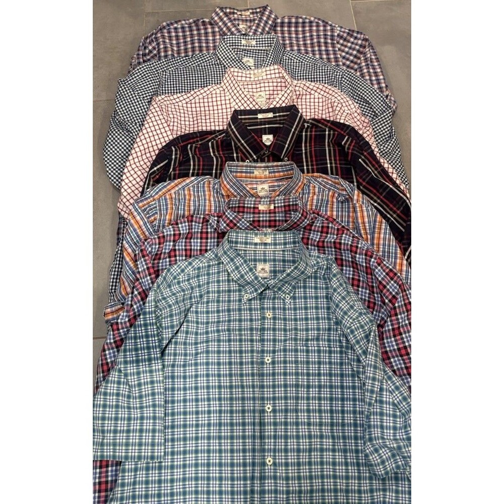 Lot Of 7 Peter Millar Shirts Mens Size XXL Button Down Dress Plaid. A+ Condition